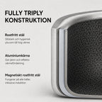 Genomskärning av tri-ply-konstruktion: rostfritt stål, aluminiumkärna och magnetiskt rostfritt stål