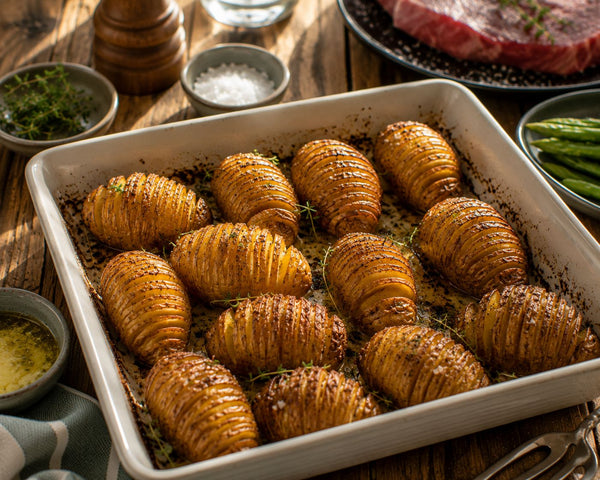 Hasselbackspotatis med knapriga solfjäderskivor
