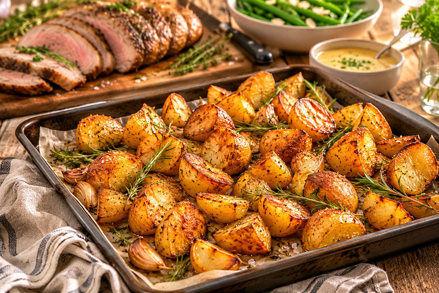 Extra krispig rostad potatis med rosmarin och vitlök